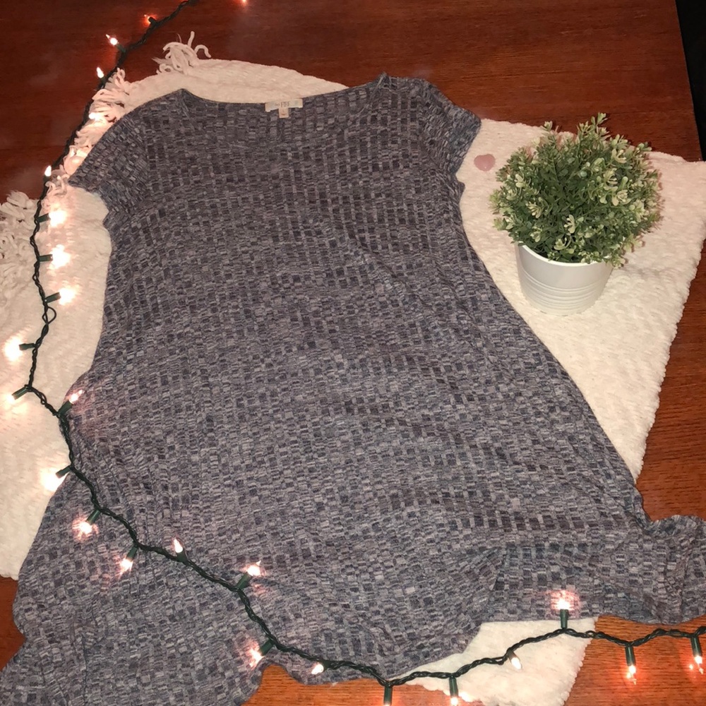 Dark blue/grey short sleeve t-shirt dress